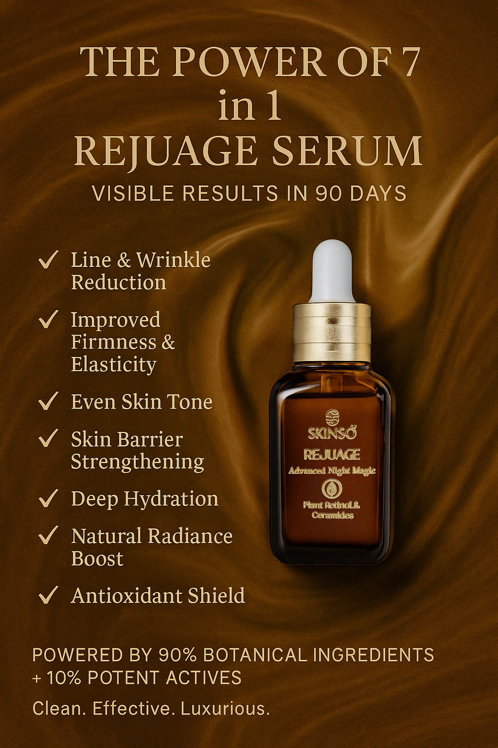 Rejuage Advanced Night Magic Serum: Tri-Peptide System with Plant Retinol