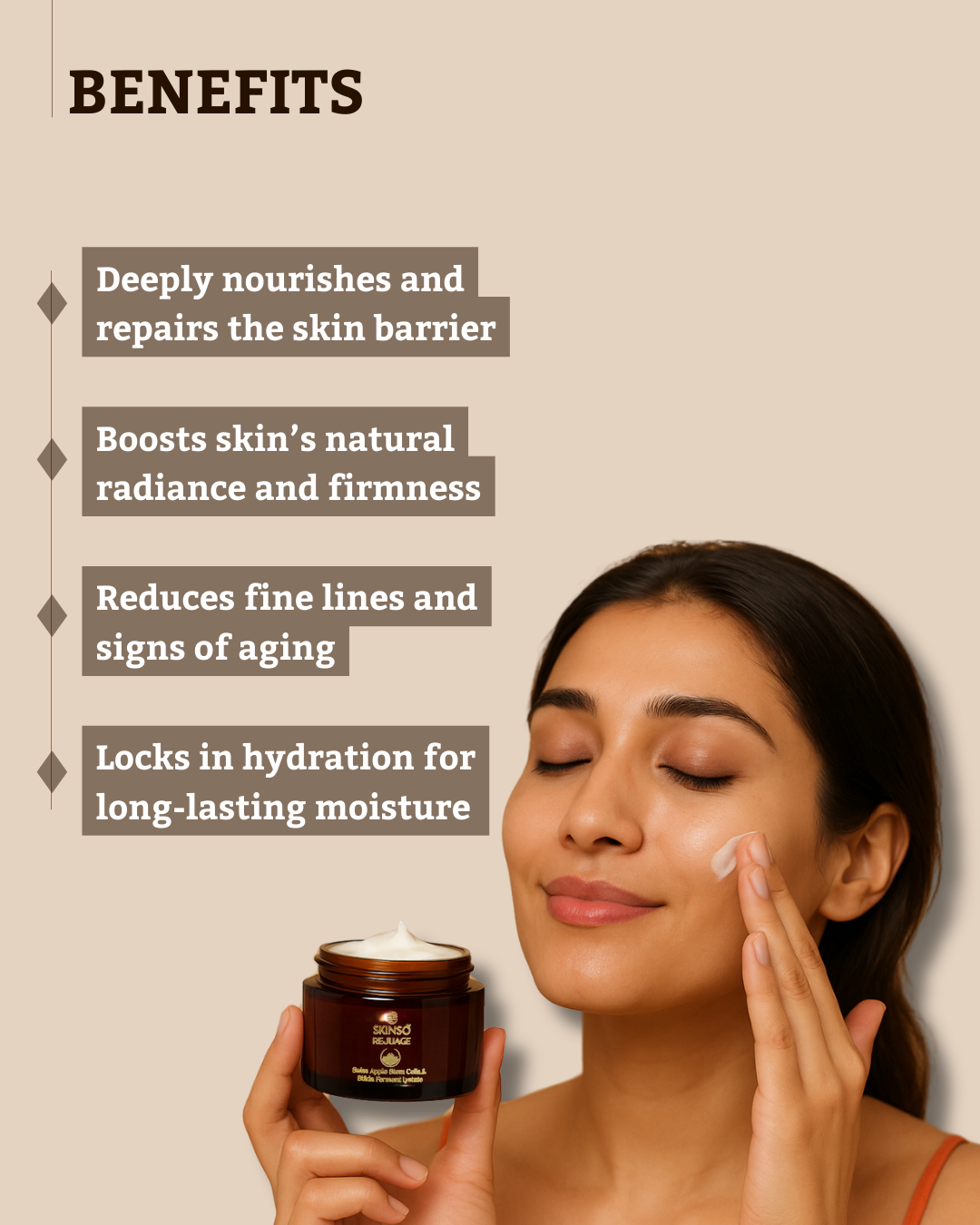 Rejuage Cream- Multifunctional Powerful Youth Moisturiser : Enriched with Bifida Ferment Lystate